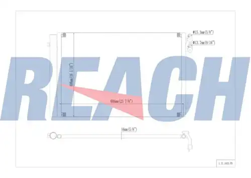 кондензатор, климатизация REACH 1.31.3443.PD