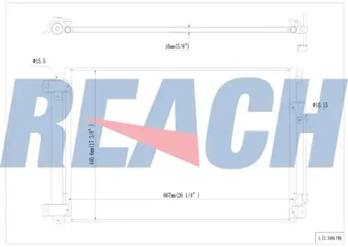 кондензатор, климатизация REACH 1.31.3480.PDH