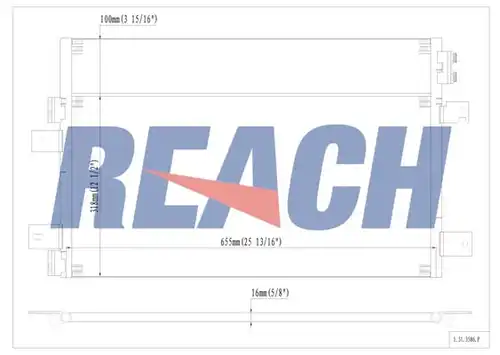 кондензатор, климатизация REACH 1.31.3586.P
