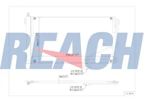 кондензатор, климатизация REACH 1.31.3803.PD