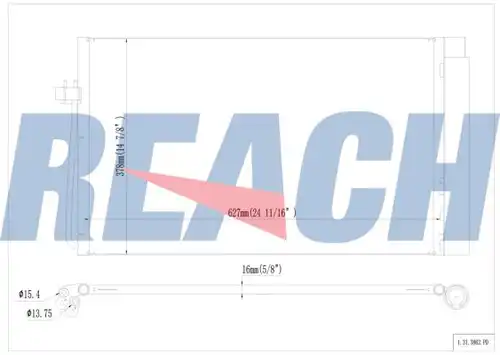 кондензатор, климатизация REACH 1.31.3862.PD