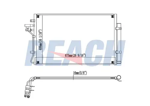 кондензатор, климатизация REACH 1.31.4066.PD