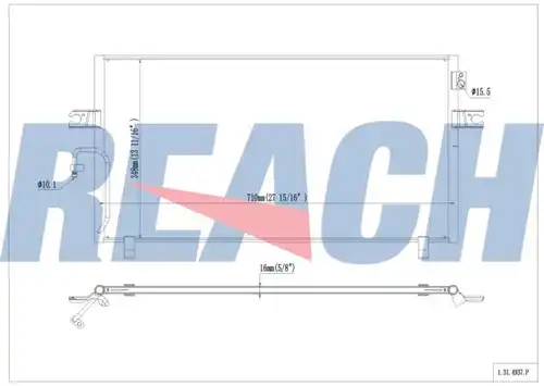 кондензатор, климатизация REACH 1.31.4937.P