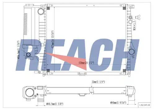 воден радиатор REACH 1.40.13147.132