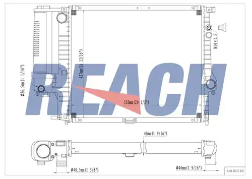 воден радиатор REACH 1.40.13147.142