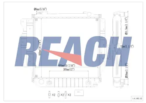 воден радиатор REACH 1.41.1682.132