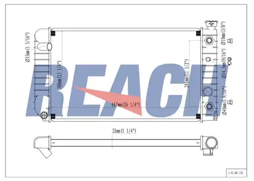 воден радиатор REACH 1.41.681.132