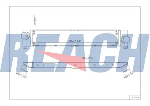 интеркулер (охладител за въздуха на турбината) REACH 1.61.1311.4G