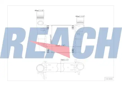 интеркулер (охладител за въздуха на турбината) REACH 1.61.1414.4G