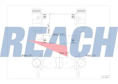 интеркулер (охладител за въздуха на турбината) REACH 1.61.1420.4G