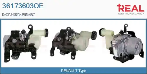 хидравлична помпа, кормилно управление REAL 36173603OE