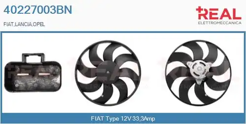 вентилатор, охлаждане на двигателя REAL 40227003BN
