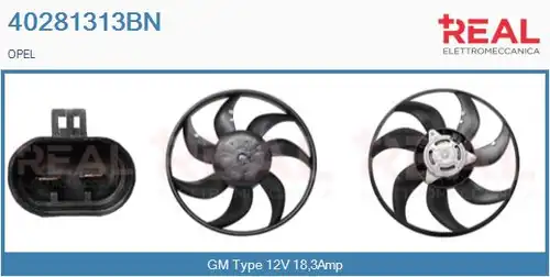 вентилатор, охлаждане на двигателя REAL 40281313BN