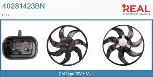 вентилатор, охлаждане на двигателя REAL 40281423BN