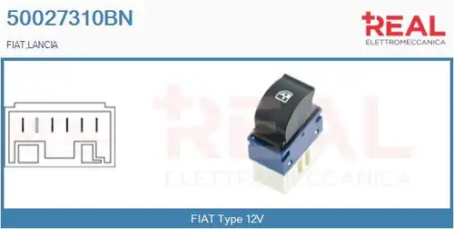 ключ(бутон), стъклоповдигане REAL 50027310BN