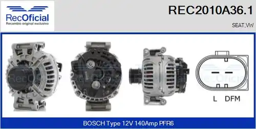 генератор RECOFICIAL REC2010A36.1