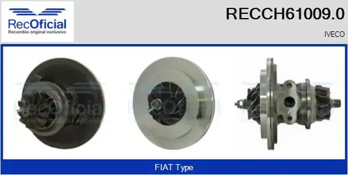 Картридж, турбокомпресор RECOFICIAL RECCH61009.0