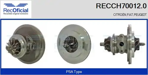 Картридж, турбокомпресор RECOFICIAL RECCH70012.0