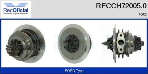 Картридж, турбокомпресор RECOFICIAL RECCH72005.0