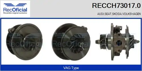 Картридж, турбокомпресор RECOFICIAL RECCH73017.0