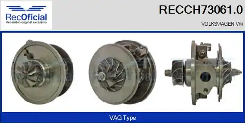 Картридж, турбокомпресор RECOFICIAL RECCH73061.0