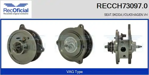 Картридж, турбокомпресор RECOFICIAL RECCH73097.0