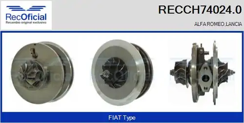 Картридж, турбокомпресор RECOFICIAL RECCH74024.0