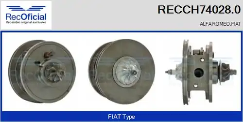 Картридж, турбокомпресор RECOFICIAL RECCH74028.0