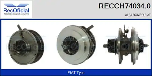 Картридж, турбокомпресор RECOFICIAL RECCH74034.0