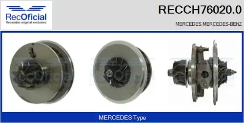 Картридж, турбокомпресор RECOFICIAL RECCH76020.0