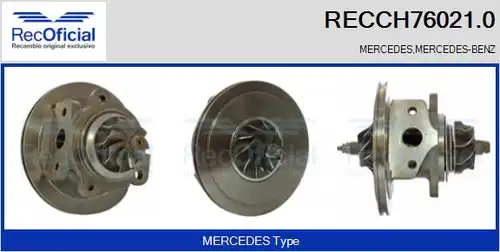 Картридж, турбокомпресор RECOFICIAL RECCH76021.0