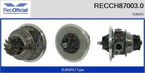 Картридж, турбокомпресор RECOFICIAL RECCH87003.0