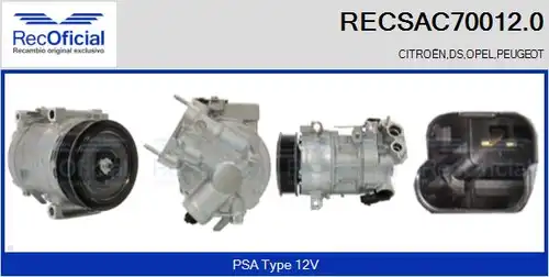 компресор за климатик RECOFICIAL RECSAC70012.0