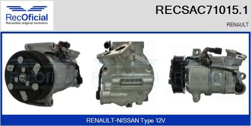 компресор за климатик RECOFICIAL RECSAC71015.1