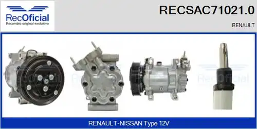 компресор за климатик RECOFICIAL RECSAC71021.0