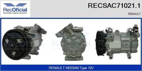 компресор за климатик RECOFICIAL RECSAC71021.1