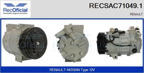 компресор за климатик RECOFICIAL RECSAC71049.1