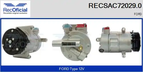 компресор за климатик RECOFICIAL RECSAC72029.0