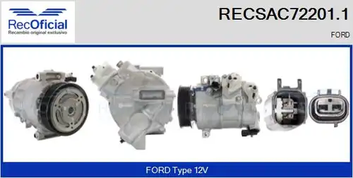 компресор за климатик RECOFICIAL RECSAC72201.1