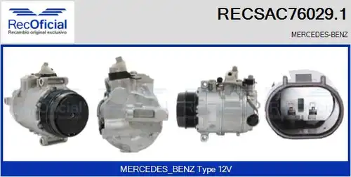 компресор за климатик RECOFICIAL RECSAC76029.1