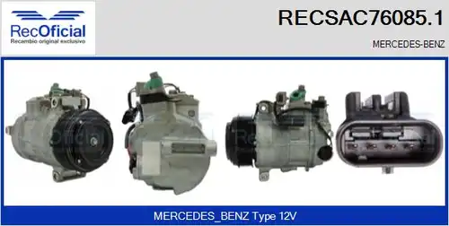 компресор за климатик RECOFICIAL RECSAC76085.1