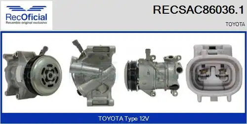 компресор за климатик RECOFICIAL RECSAC86036.1