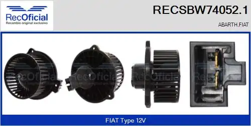 вентилатор вътрешно пространство RECOFICIAL RECSBW74052.1