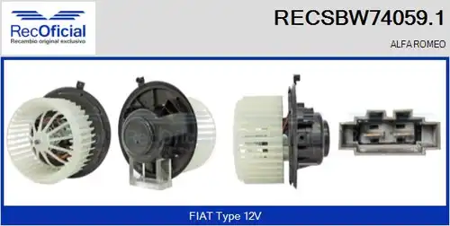 вентилатор вътрешно пространство RECOFICIAL RECSBW74059.1