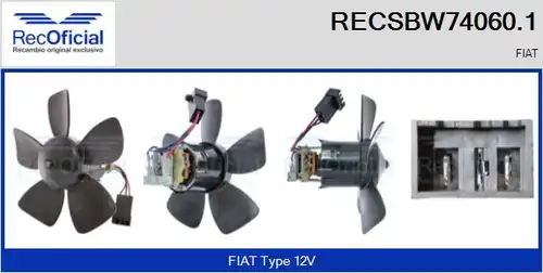 вентилатор вътрешно пространство RECOFICIAL RECSBW74060.1