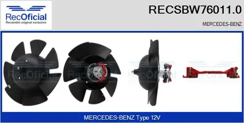 вентилатор вътрешно пространство RECOFICIAL RECSBW76011.0