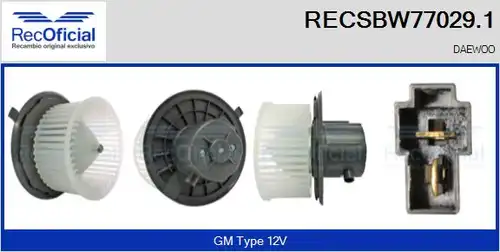 вентилатор вътрешно пространство RECOFICIAL RECSBW77029.1