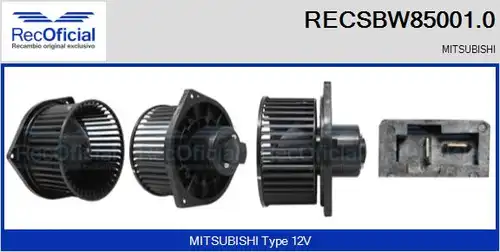 вентилатор вътрешно пространство RECOFICIAL RECSBW85001.0