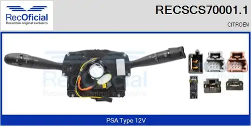 превключвател на кормилната колона RECOFICIAL RECSCS70001.1