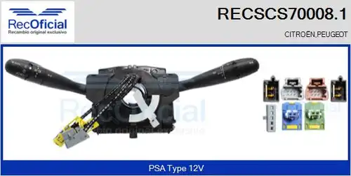 превключвател на кормилната колона RECOFICIAL RECSCS70008.1